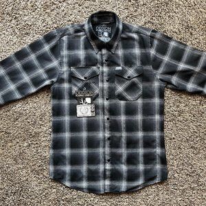 Dixxon "Static" limited edition Poltergeist horror flannel, men's size SMALL